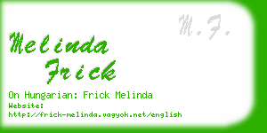 melinda frick business card